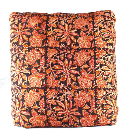 Kalumari with Autumn Leaves on Black Sample Secret Pillow