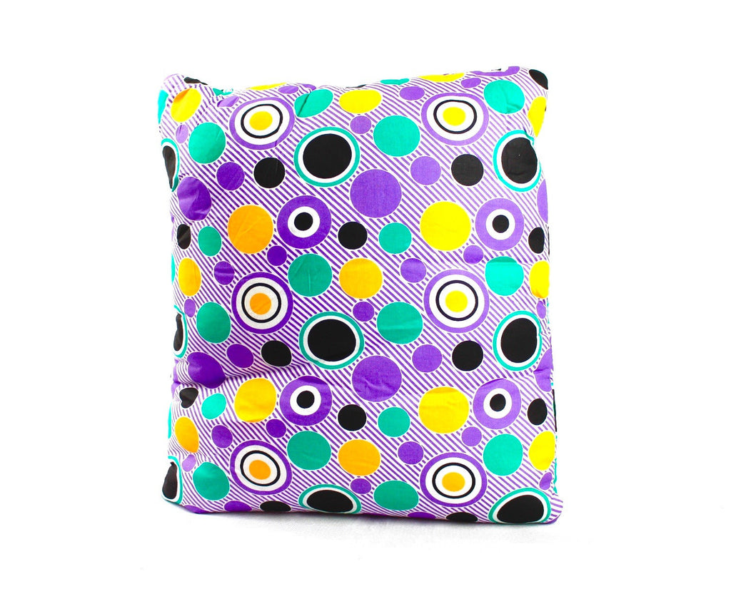 Spots and Stripes on Purple Sample Secret Pillow